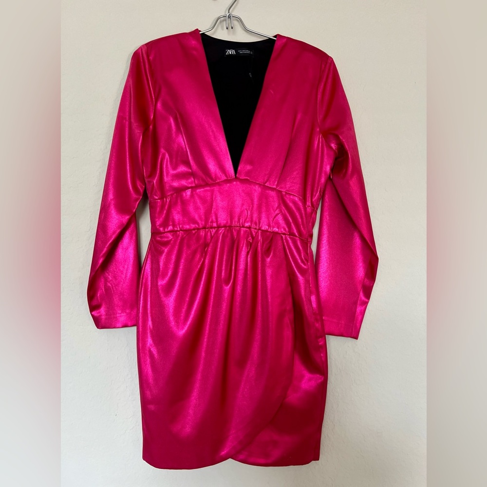Zara pink dress, perfect for a formal event.
